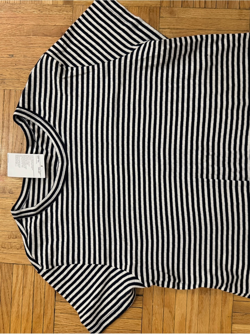 Striped Short-Sleeve Tee - Black & White